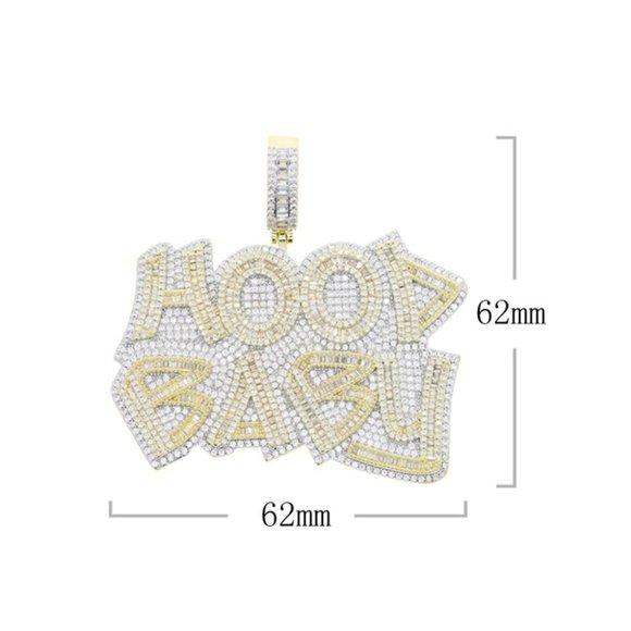 Luxury Font Hood Baby Silver Color Pendant - Picture 2 of 7